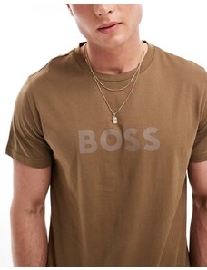 BOSS Bodywear BOSS - T-shirt a maniche corte marrone open