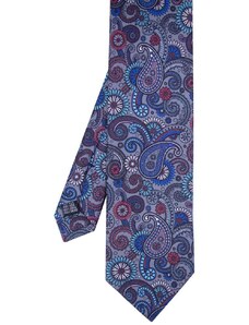 Cravatta grigia stampata in seta - TU VARI - FEFE NAPOLI 15217840101 - C