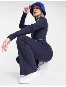 adidas Originals - Retro Luxury - Pantaloni a zampa a coste blu navy scuro