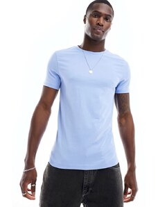 ASOS DESIGN - T-shirt girocollo attillata blu