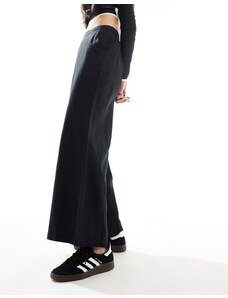French Connection - Pantaloni leggeri in misto lino con fondo ampio neri-Nero
