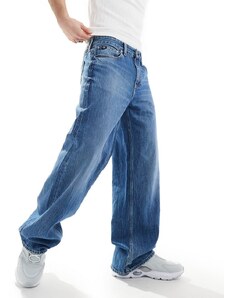 Calvin Klein Jeans - Jeans dritti ampi lavaggio scuro-Blu navy