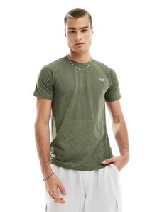 New Balance - T-shirt verde in maglia