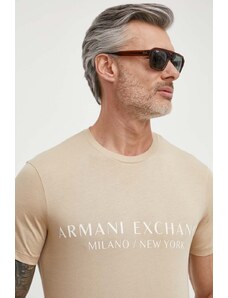 Armani Exchange t-shirt uomo colore beige