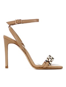 WO MILANO - Sandalo con accessorio in metallo - Taglia: 40,Colore: Rosa