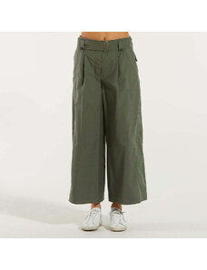 Maxmara pantalone tessuto verde militare