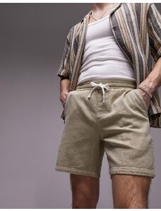 Topman - Pantaloncini testurizzati color pietra-Neutro