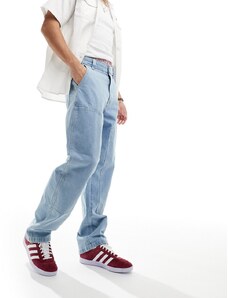 Dickies - Madison - Jeans ampi con ginocchia doppiate blu chiaro vintage