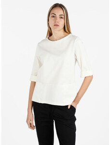 Daystar Maglia Donna Oversize Con Tasche T-shirt Manica Lunga Bianco Taglia Unica