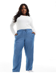Vero Moda Curve - Pantaloni affusolati blu medio denim