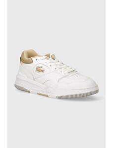Lacoste sneakers in pelle Lineshot Contrasted Collar Leather colore bianco 47SFA0057