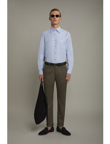 Doppelganger Pantalone chino uomo classico costruzione twill elasticizzato perfect fit