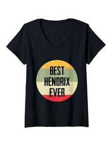 Hendrix Name Design Donna Miglior Hendrix di sempre Maglietta con Collo a V