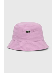 Lacoste berretto in cotone colore rosa