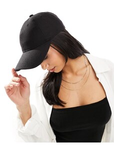Accessorize - Cappello con visiera nero in cotone