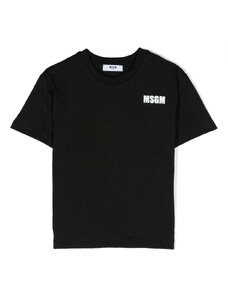 MSGM KIDS T-shirt nera logo slogan