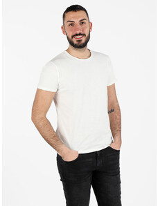 Ange Wear T-shirt Girocollo Da Uomo In Cotone Manica Corta Bianco Taglia Xl