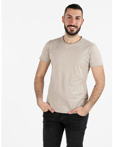 Ange Wear T-shirt Girocollo Da Uomo In Cotone Manica Corta Beige Taglia L