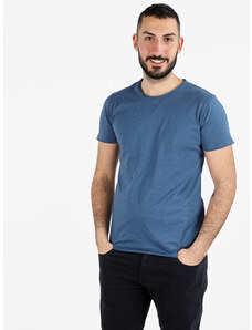 Ange Wear T-shirt Girocollo Da Uomo In Cotone Manica Corta Blu Taglia M