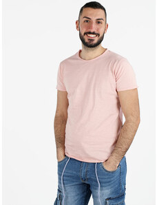 Ange Wear T-shirt Girocollo Da Uomo In Cotone Manica Corta Rosa Taglia M