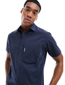 Marshall Artist - Camicia a maniche corte color blu navy con tasca