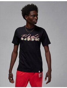 Jordan - Flight - T-shirt nera con logo-Nero