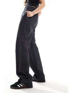 Noisy May - Pantaloni con arricciatura in vita grigio scuro-Nero