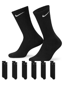 Nike Training - Everyday Cushioned - Confezione da 6 paia di calzini ammortizzati neri-Nero