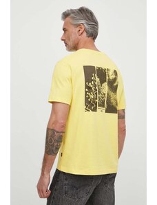 Boss Orange t-shirt in cotone uomo colore giallo