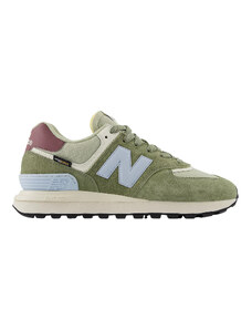 New Balance Sneakers 574 Legacy in suede e tessuto verde