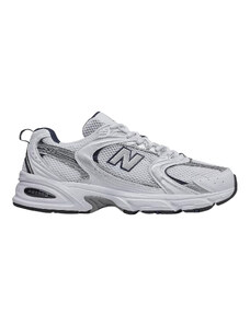 New Balance Sneakers 530 white con silver metallic e sky blue