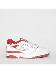 New Balance Sneakers BB550STF in pelle e pelle scamosciata bianca e rossa