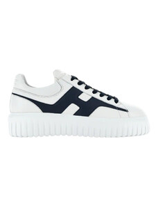 Hogan Sneakers H-Stripes in pelle bianca e blu
