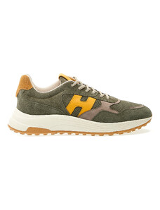 Hogan sneakers hyperlight camoscio verde H gialle