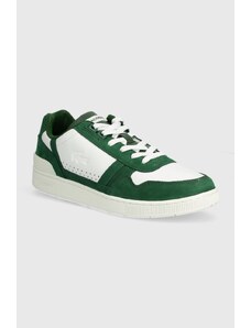 Lacoste sneakers in pelle T-Clip Contrasted Leather colore verde 47SMA0070