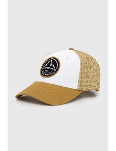 LA Sportiva berretto da baseball Belayer colore beige con applicazione
