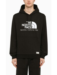 The North Face Felpa con cappuccio nera in cotone con logo