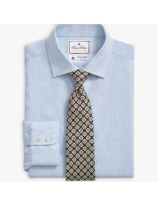 Brooks Brothers Camicia azzurra slim fit Brooks Brothers X Thomas Mason in lino con collo semi francese - male Camicie eleganti Blu chiaro 17