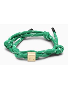 Miu Miu Bracciale verde smeraldo in corda con logo