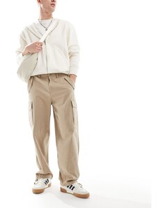 Only & Sons - Pantaloni multitasche cargo ampi beige con polsino-Neutro