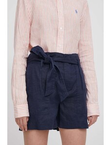 Lauren Ralph Lauren pantaloncini in lino colore blu navy