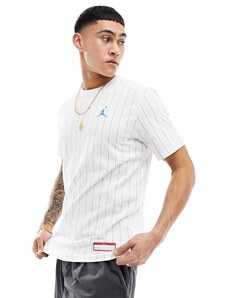 Jordan - T-shirt bianca a righe-Bianco
