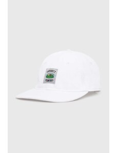 Carhartt WIP berretto da baseball in cotone Field Cap colore bianco con applicazione I033216.02XX