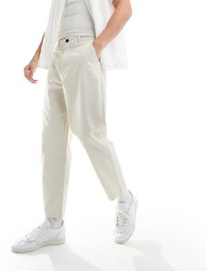 Farah - Hawtin - Pantaloni comodi affusolati in twill bianchi-Bianco