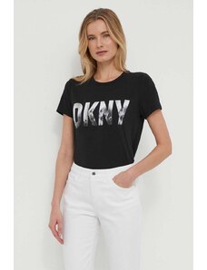 Dkny t-shirt donna colore nero P4AHUWNA