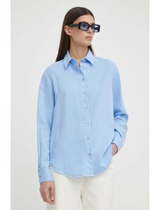 Samsoe Samsoe camicia MADISONI donna colore blu F23400093