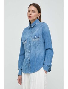 Guess camicia di jeans EQUITY donna colore blu W4RH76 D59K2