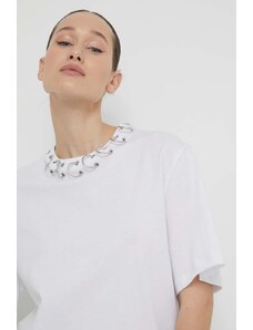 Rotate t-shirt in cotone donna colore bianco