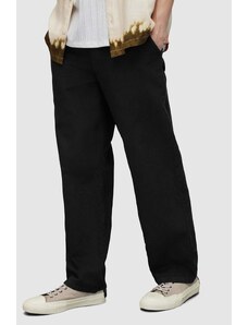 AllSaints pantaloni in lino misto HANBURY TROUSERS colore nero MF080Y