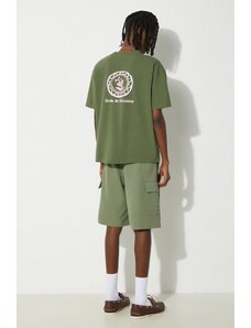 Drôle de Monsieur t-shirt in cotone Le T-Shirt Art de la Table uomo colore verde D-TS186-CO134-KK